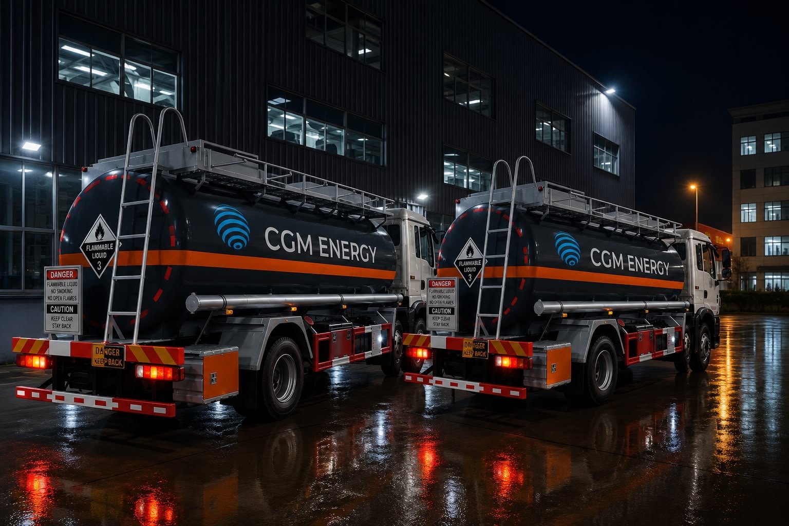 CGM Energy sulphuric acid tankers at the depot